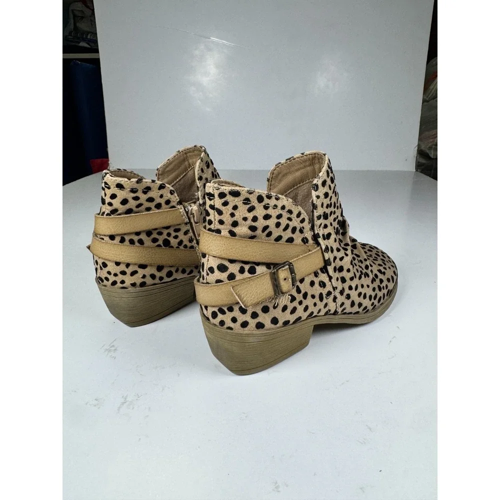 Blowfish Malibu Girls 2 Bootie Sand Pixie‎ Leopard Print Round Toe Ankle Boot